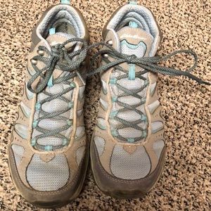 Eddie Bauer Hiking boots 7.5 light blue and gray